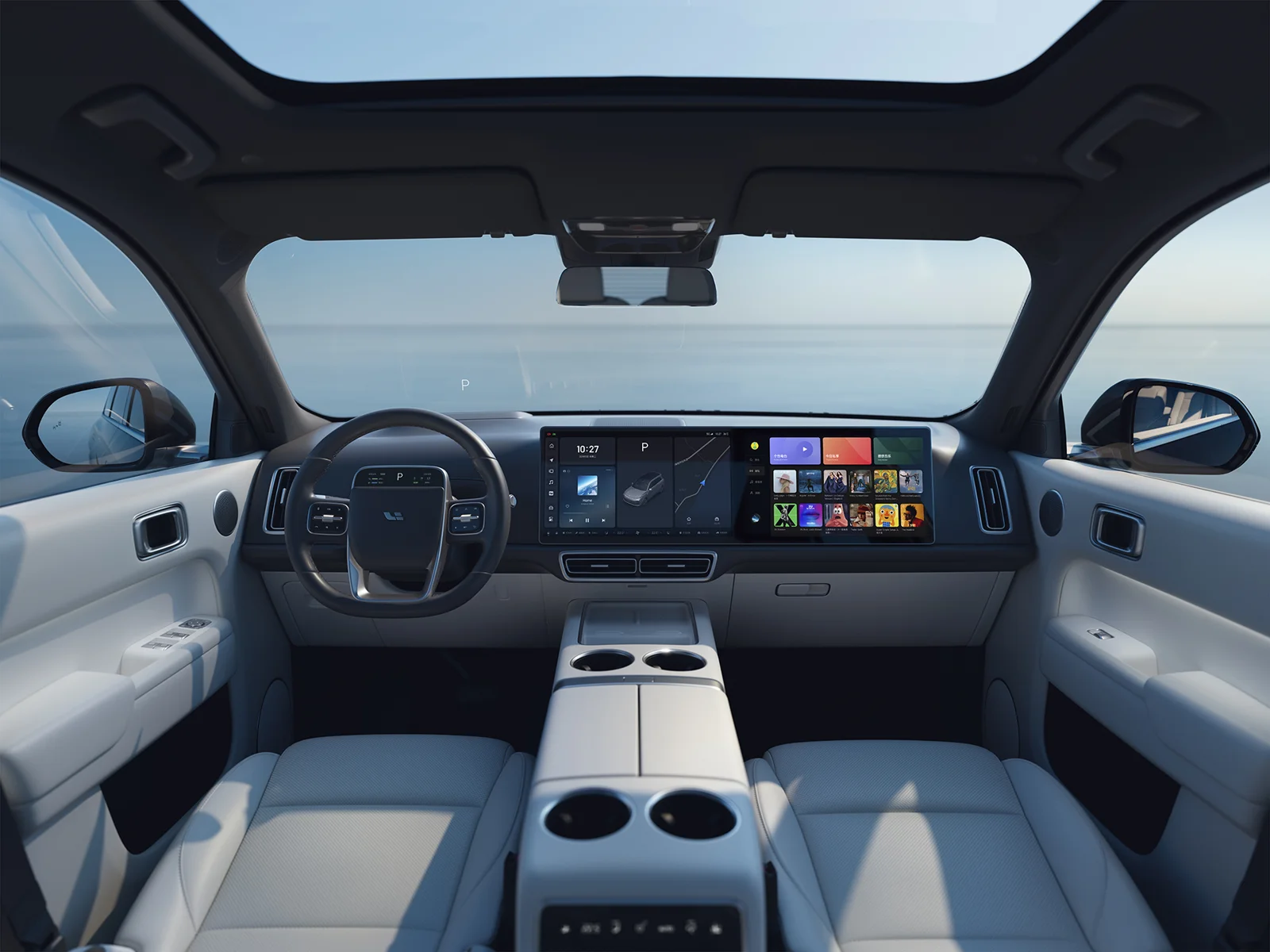 Li L9 cabin in the 2022 manufacturer launch presentation